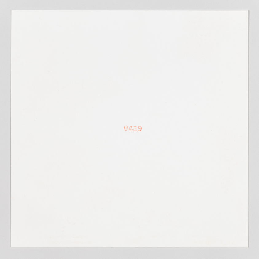 A nearly blank white canvas with a small red "04:59" timestamp in the lower center.