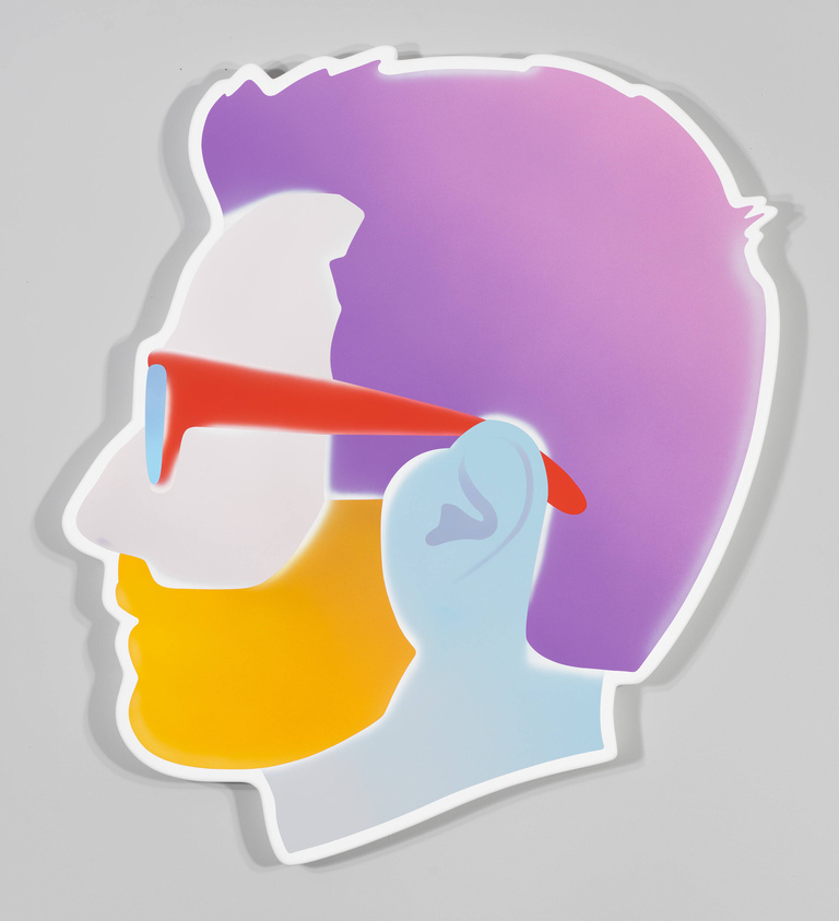A stylized graphic of a human profile with multiple layers and colors, including purple, yellow, and blue, with a red shape representing a long nose, possibly alluding to the Pinocchio effect, against a light background.