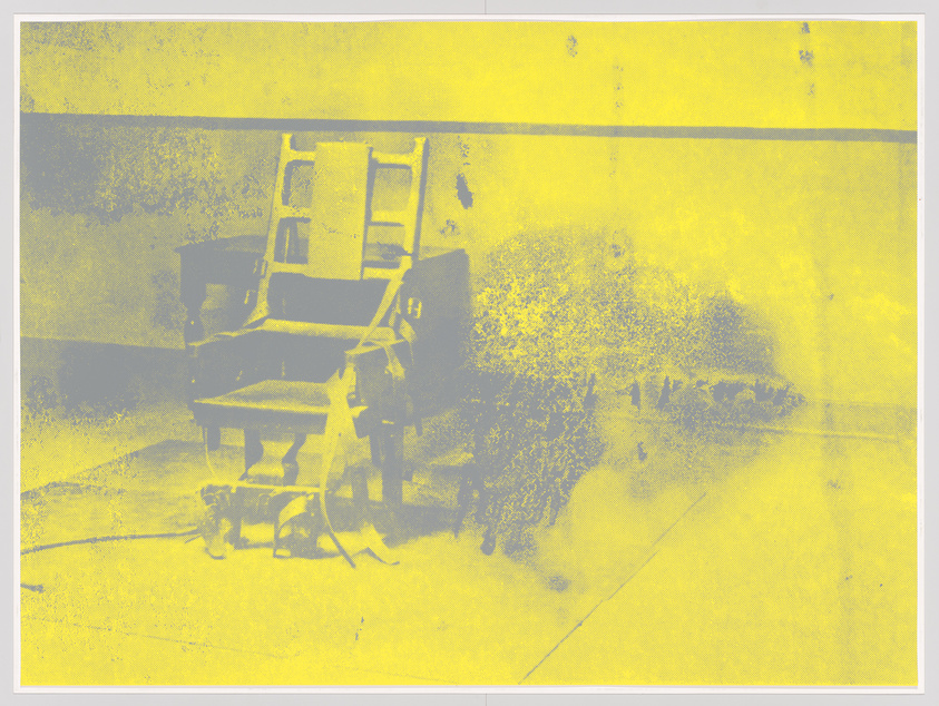 Vintage chair in a yellow-toned, distressed photograph with textured overlay.