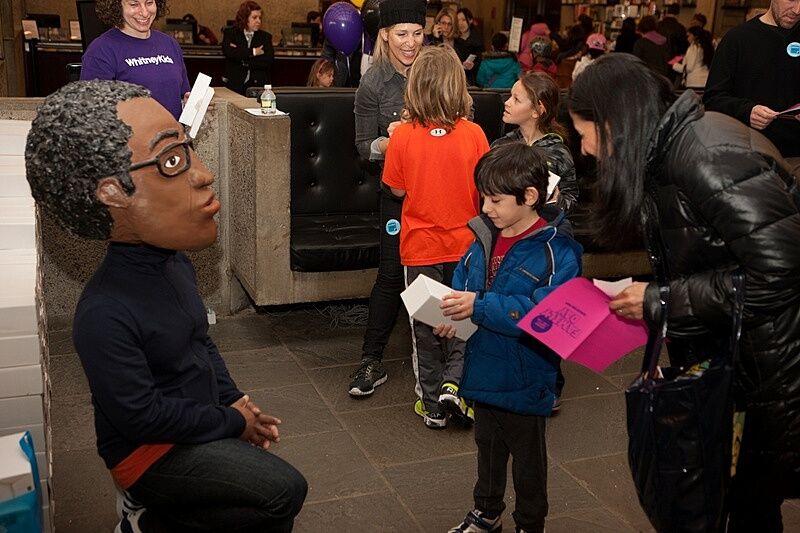 A performance during a family day at the Whitney