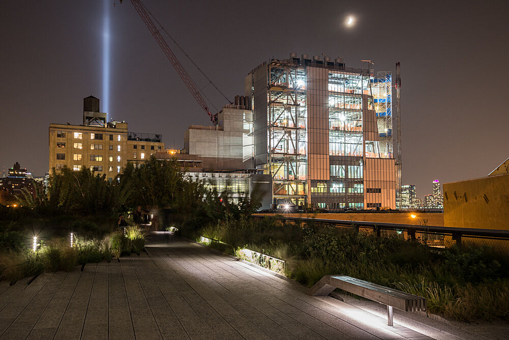 Whitney Museum at Night from High Line.