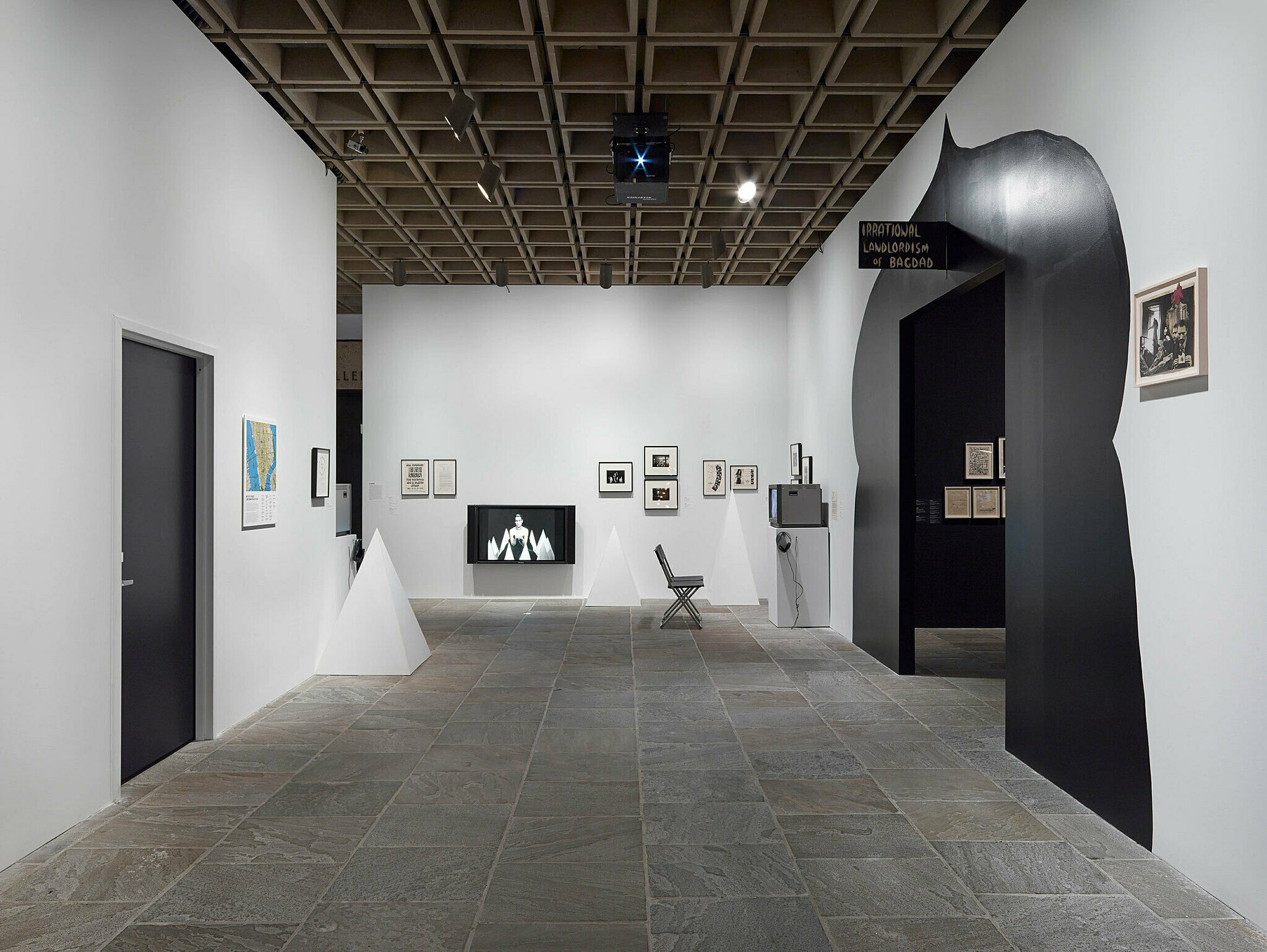 A gallery view of an art installation.