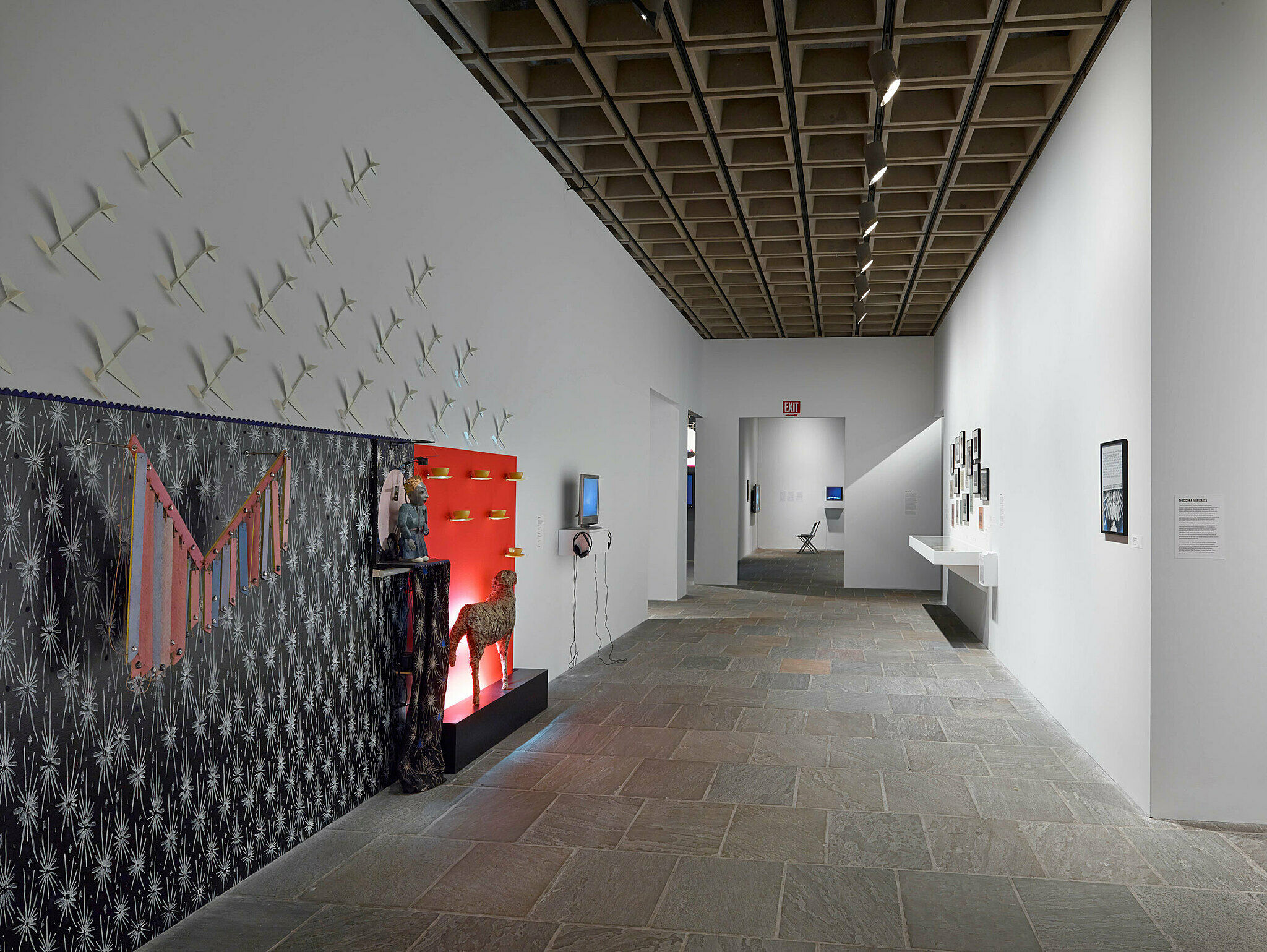 Gallery filled with an art installation.