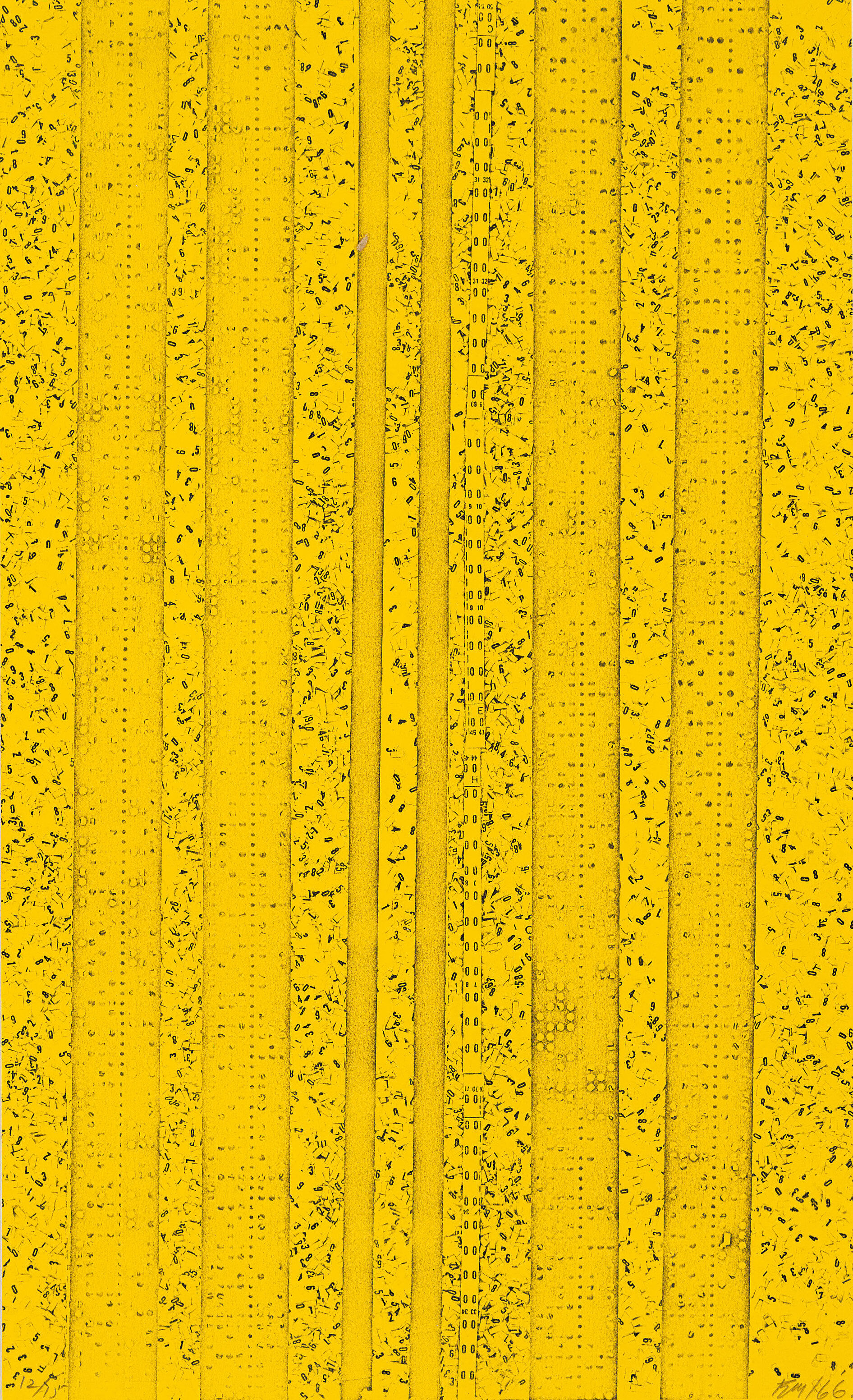 Yellow photocopy art.