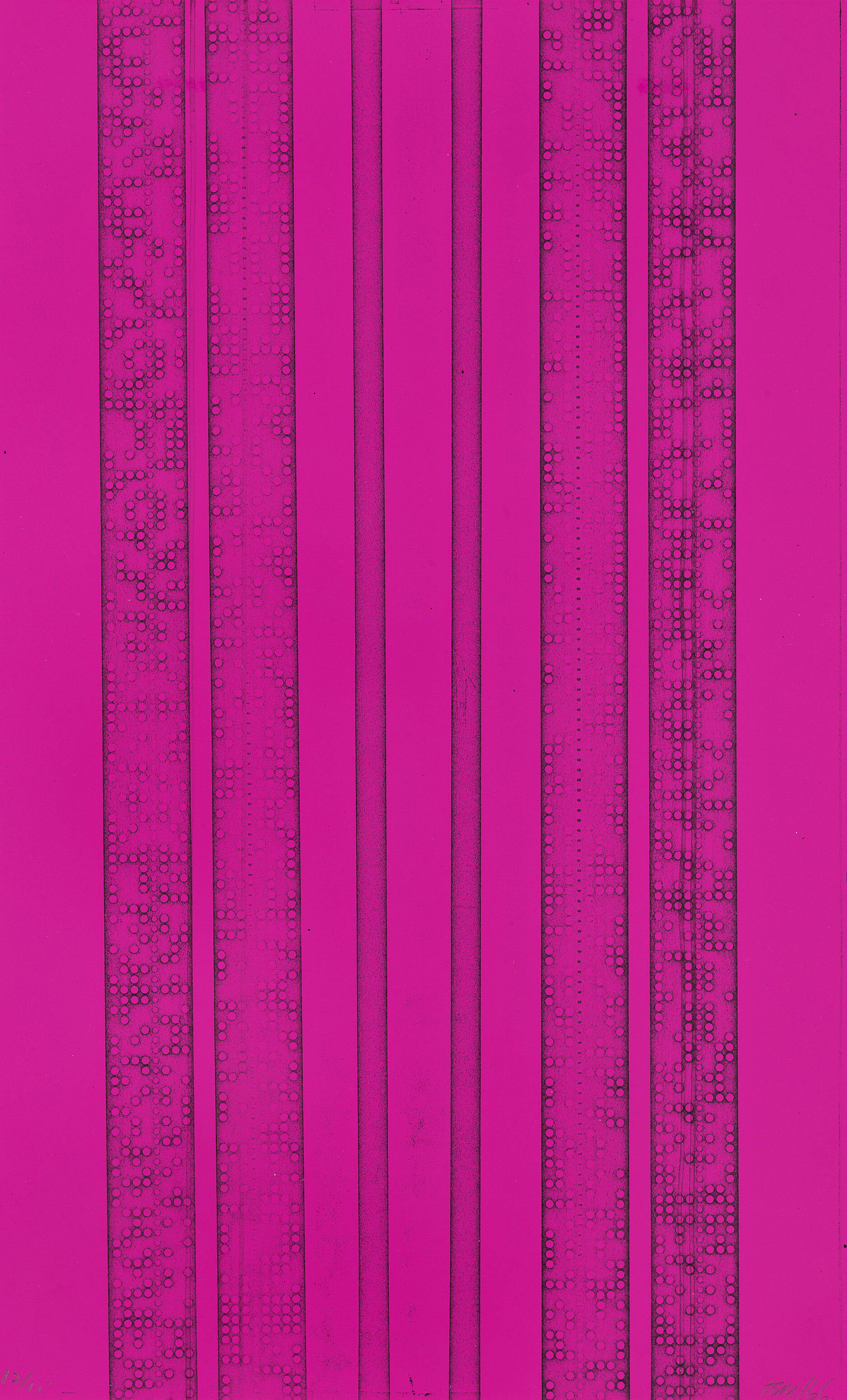 Magenta photocopy art.