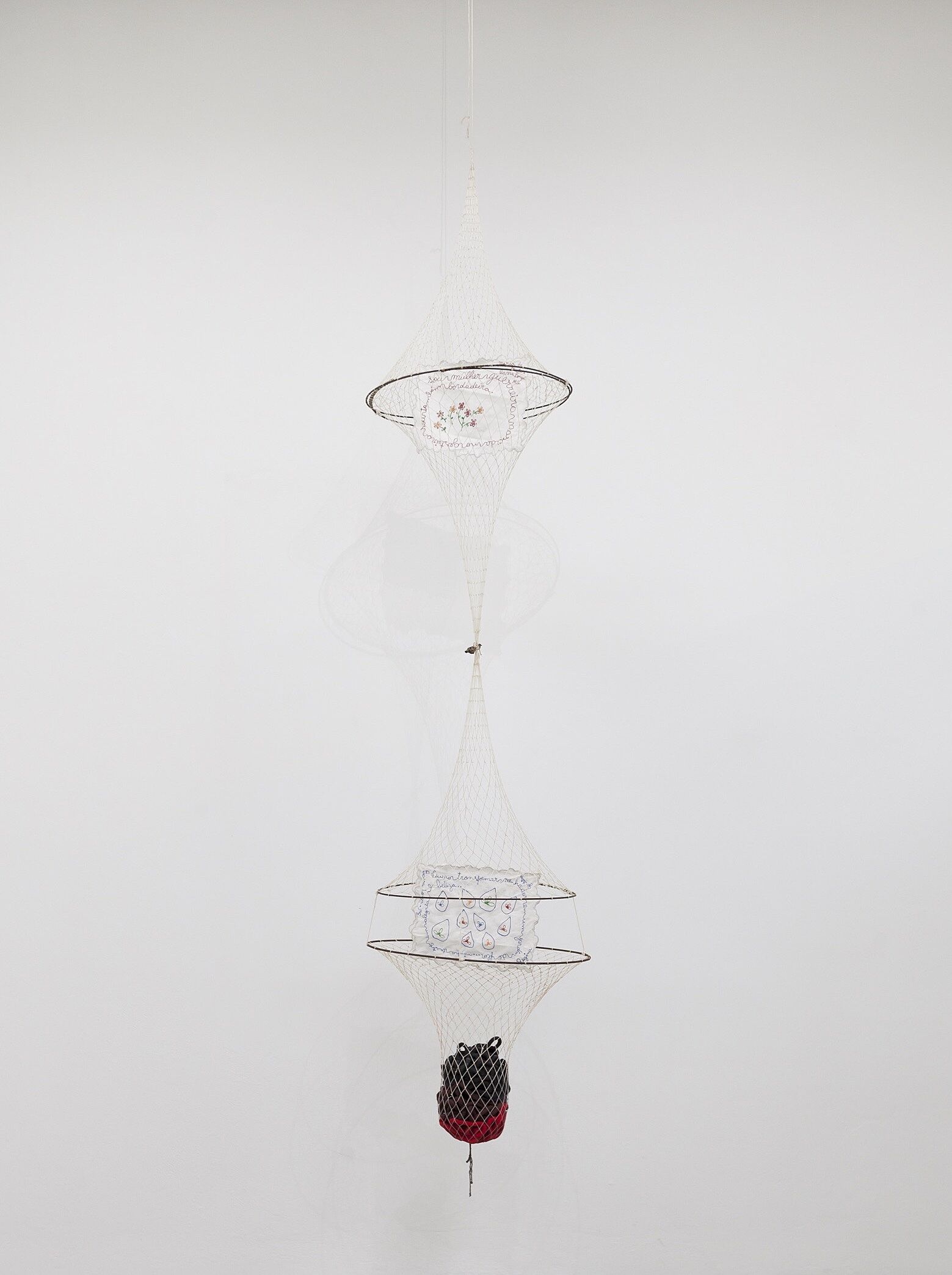 Fishing net sculpture.