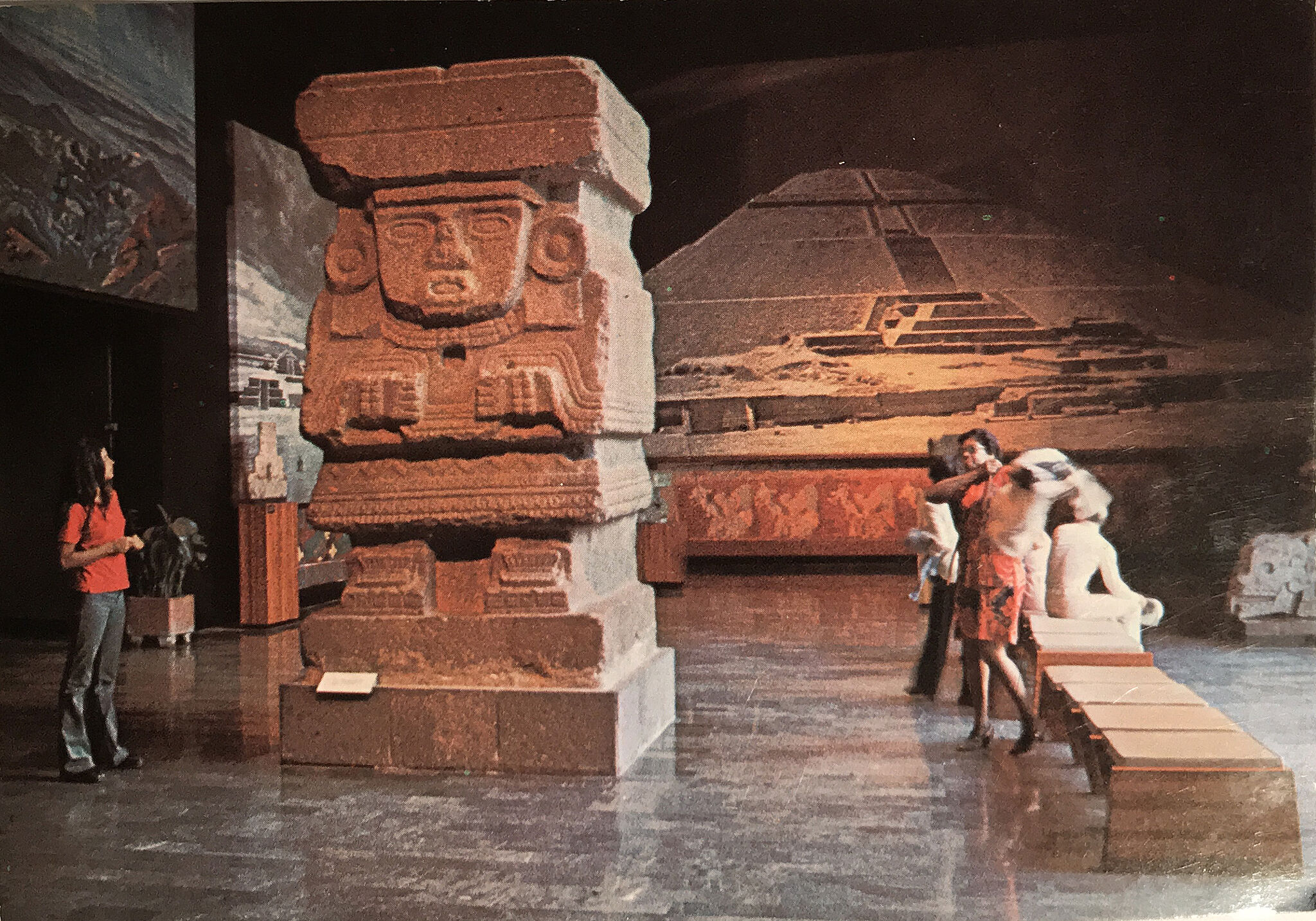 Archival photograph of people looking at ruins.