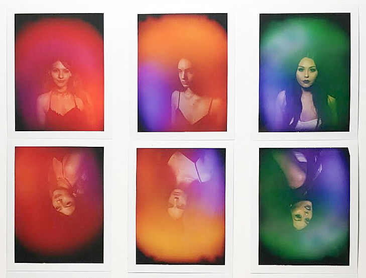 A grid of six aura photographs.