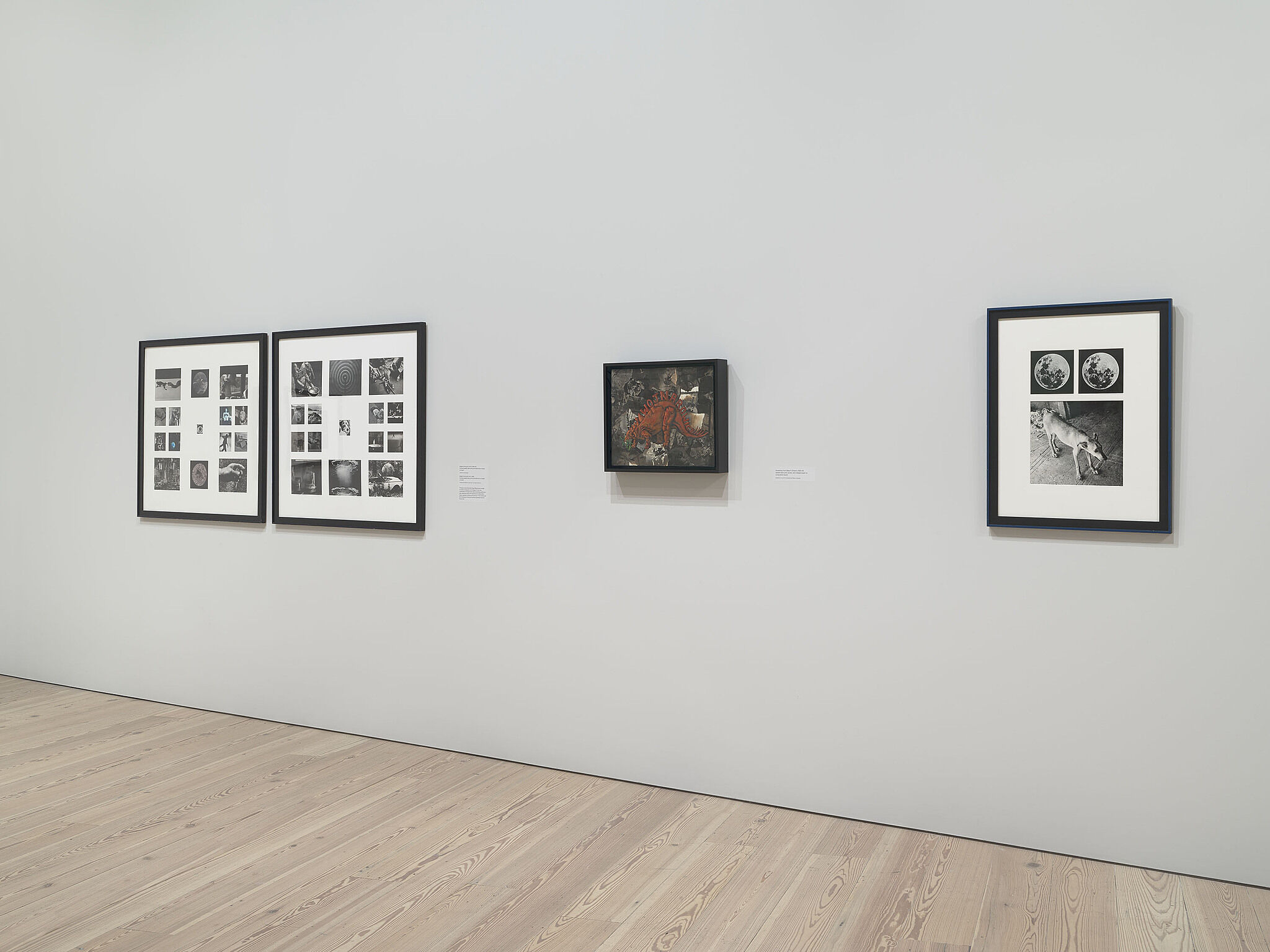 An image of the Whitney galleries with various artworks on the wall